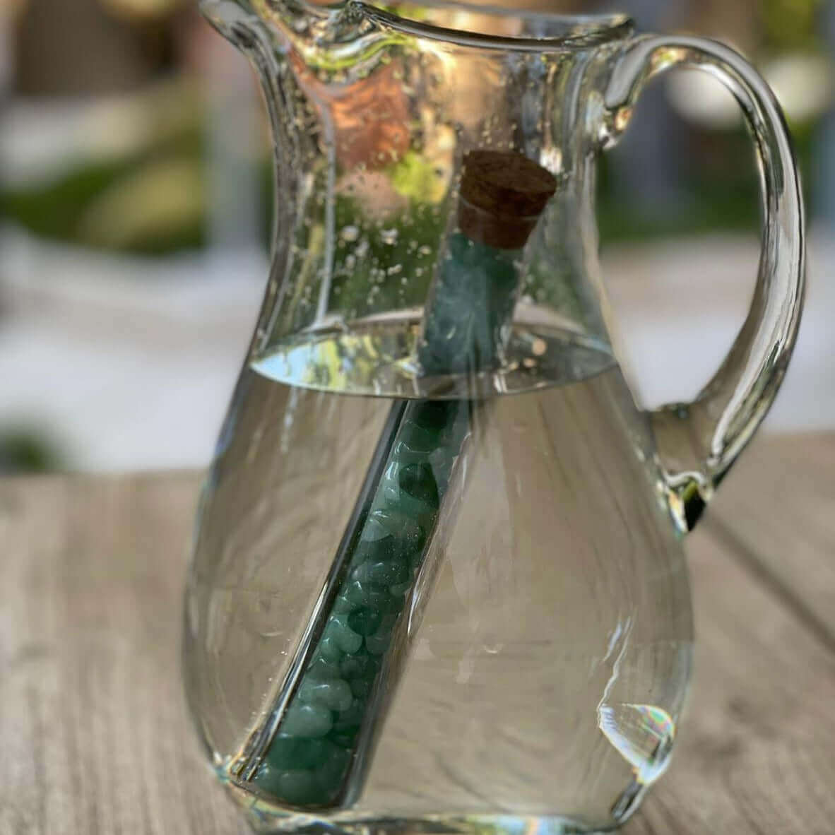 Heilsteine im Glasröhrchen 200 mm für Ihr Wasserglas oder Flasche - für besseres Wasser - IRIS AURA SHOP