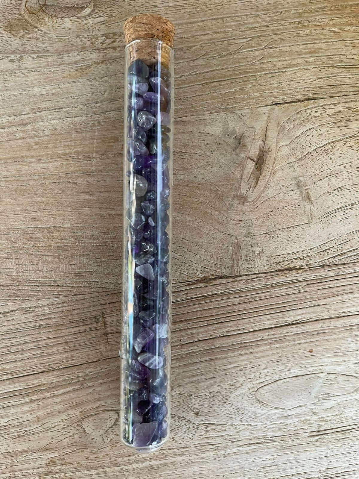 Heilsteine im Glasröhrchen 200 mm für Ihr Wasserglas oder Flasche - für besseres Wasser - IRIS AURA SHOP