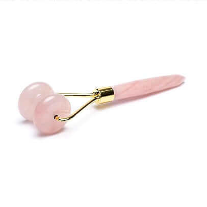 Revitalisierende Gesichtsmassage-Rolle mit Rosenquarz - Stimulieren Sie Ihre Meridiane und beleben Sie Ihren Teint - IRIS AURA SHOP