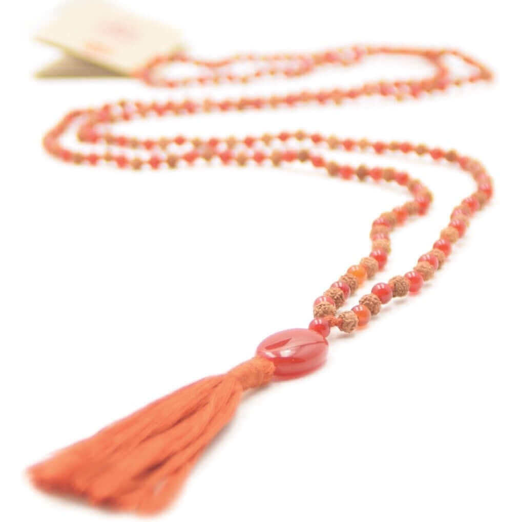 Mala Halskette - Devotion Mala - eng mit dem ersten Chakra, dem Wurzelchakra oder Muladhara, verbunden - IRIS AURA SHOP