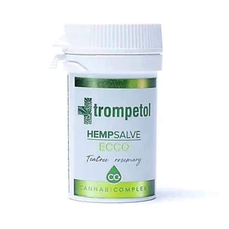 Entdecken Sie sanfte Pflege und Schutz mit Trompetol HEMP Salbe ECCO - Teebaum, Rosmarin - IRIS AURA SHOP