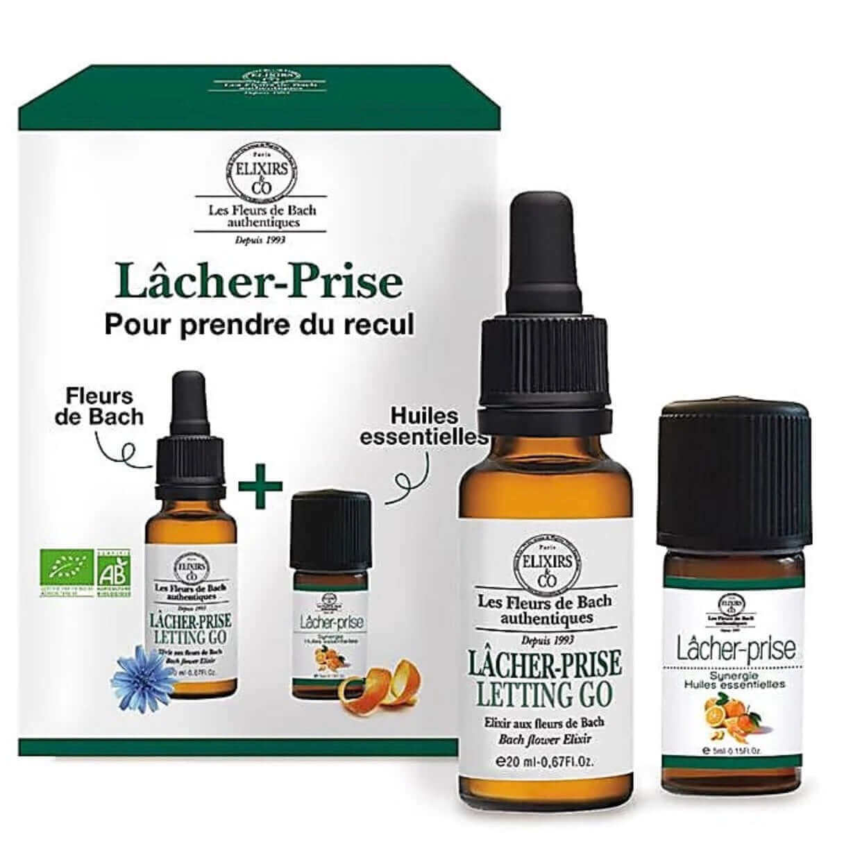 Bach Set "Loslassen" - Bach-Kombi-Elixier und ätherische Öl-Synergie - IRIS AURA SHOP