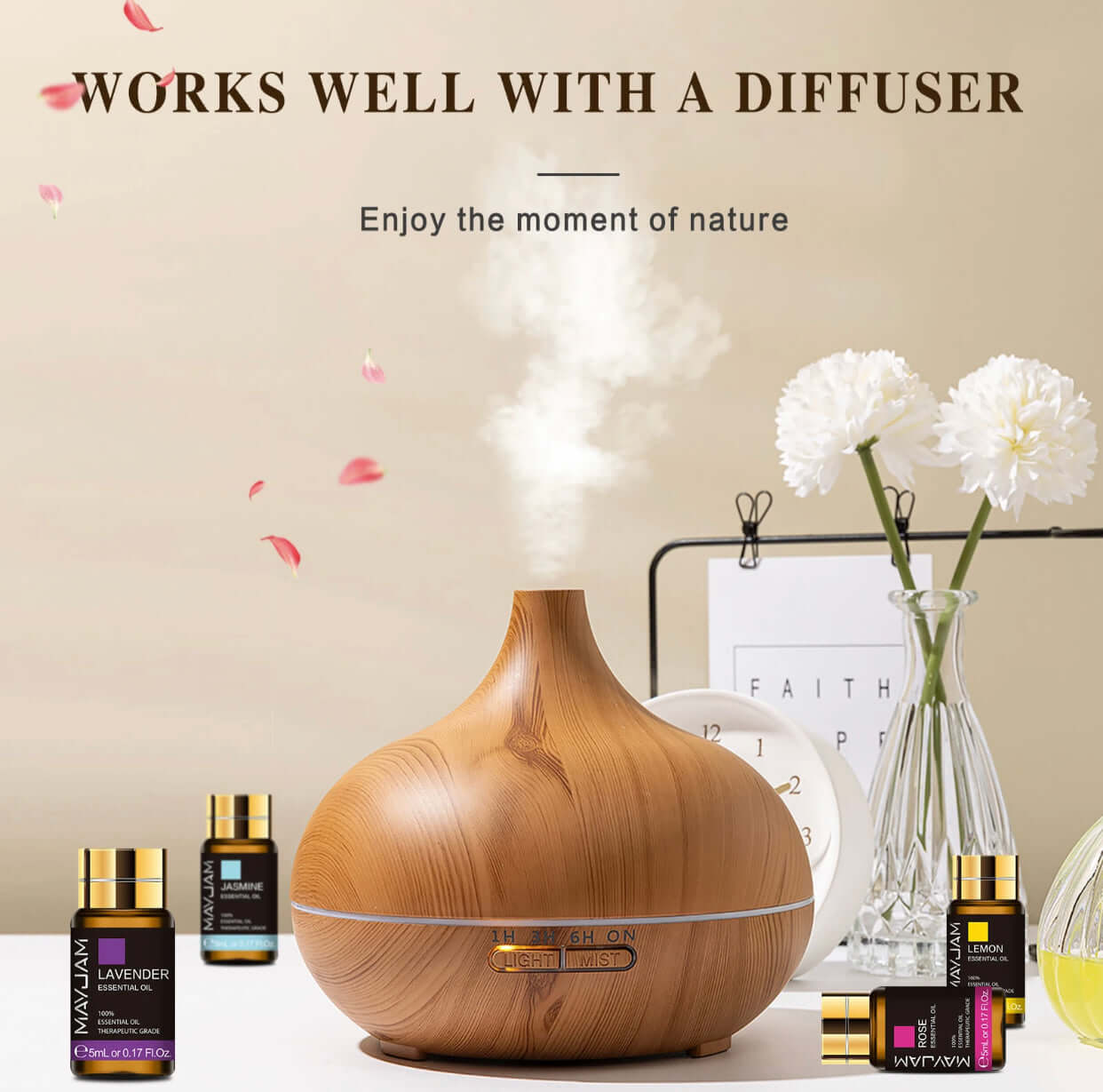 MAYJAM essential oil set - 35 bottles as a gift set - for humidifiers, diffusers, DIY perfume and much more