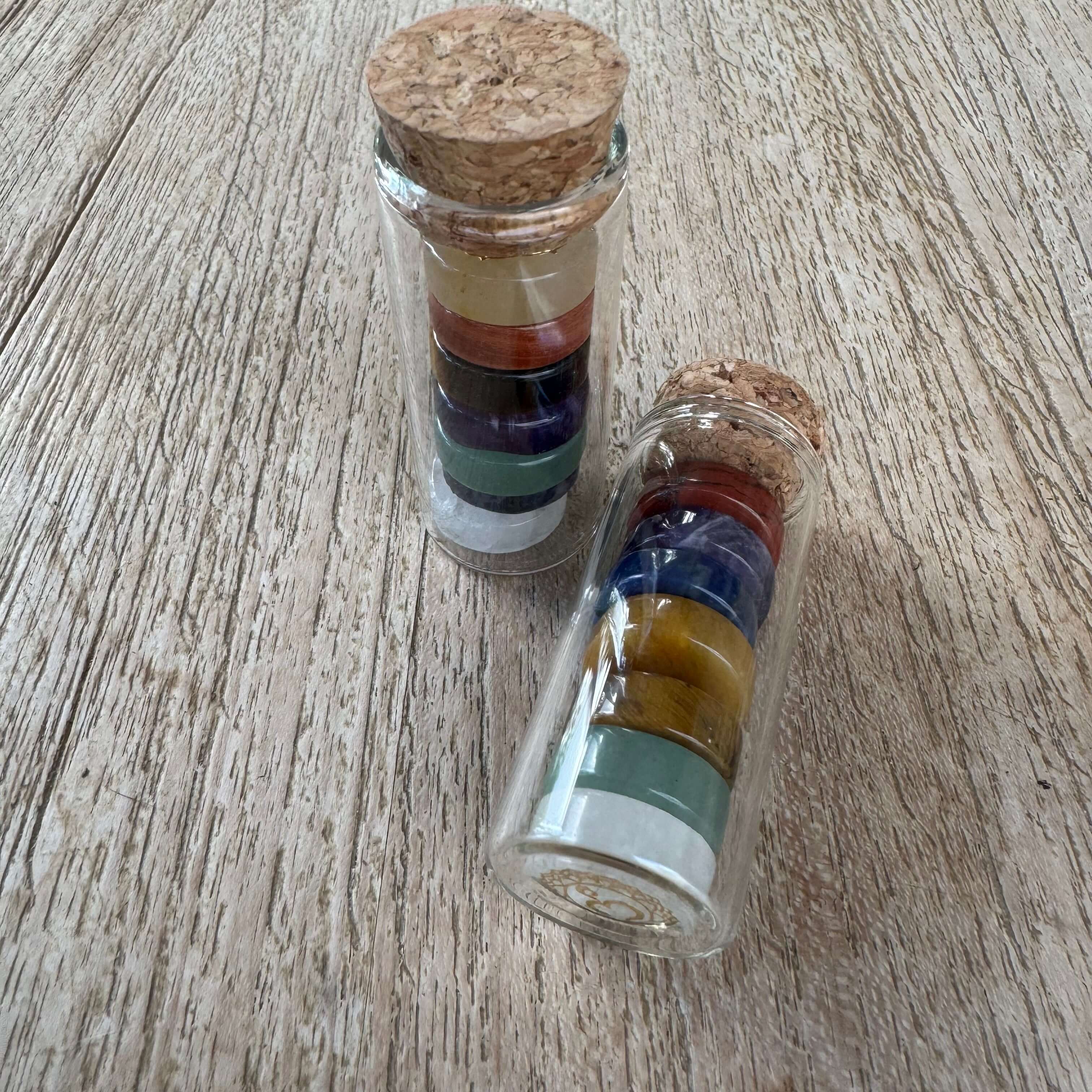 7 Chakra Symbol Crystal Stones Set for Meditation and Balancing