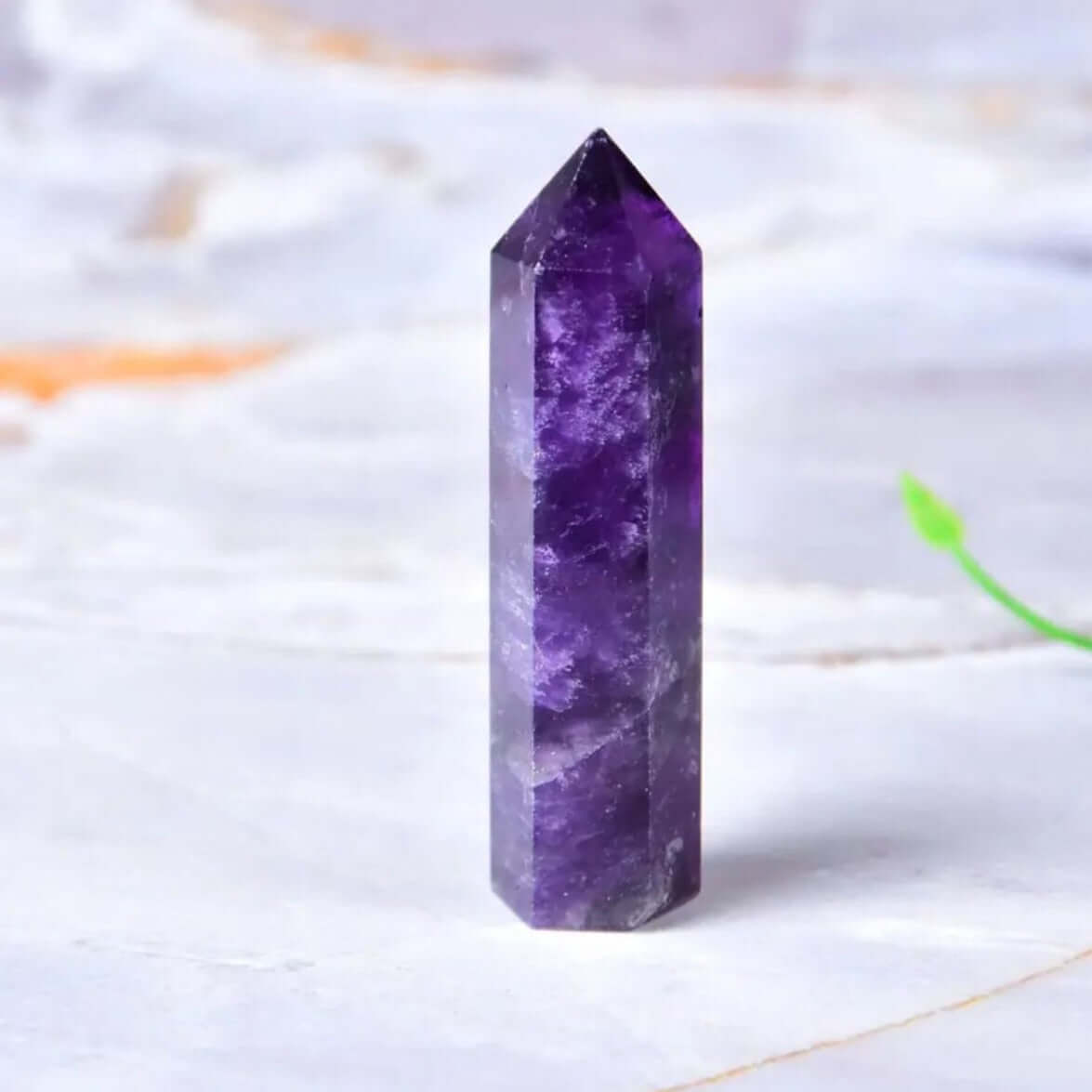 Punto de Amatista Natural - Cristal de Energía Curativa - Obelisco - Puntos de Cristal