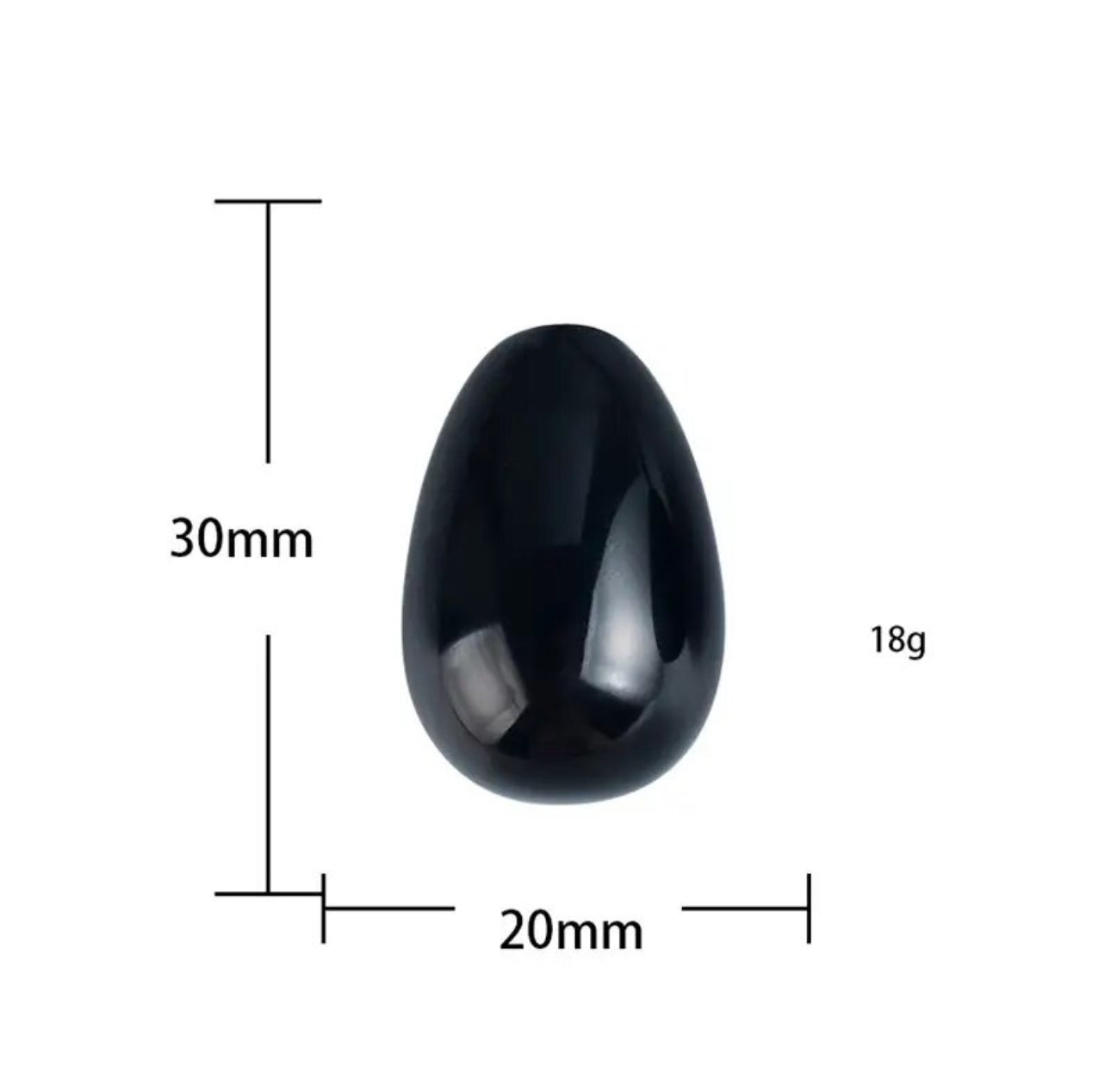 Huevo Yoni de Obsidiana Negra: Tu compañero para los ejercicios de Kegel y el masaje vaginal para fortalecer el suelo pélvico