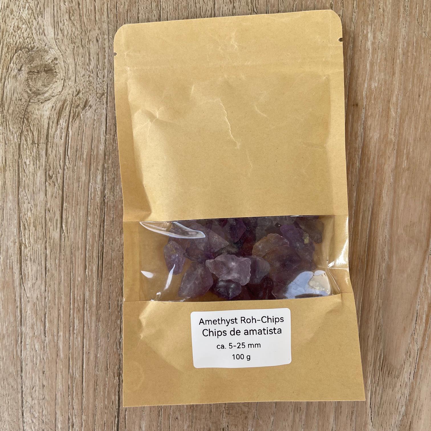 Colección Stone Chips 100 g cada uno - Tesoros Naturales 5-20 mm - turmalina negra, cristal de roca, amatista y cuarzo rosa