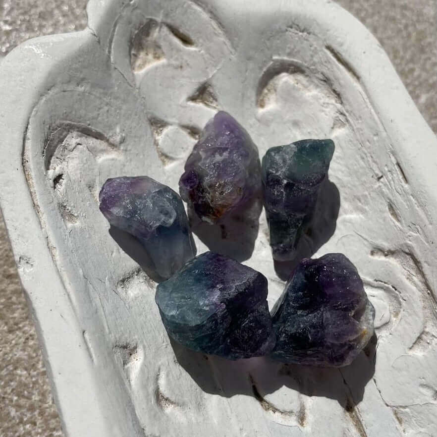 Heilsteine - Rosenquarz, Flourit, Aventurin, Labradorit, Bergkristall - IRIS AURA SHOP