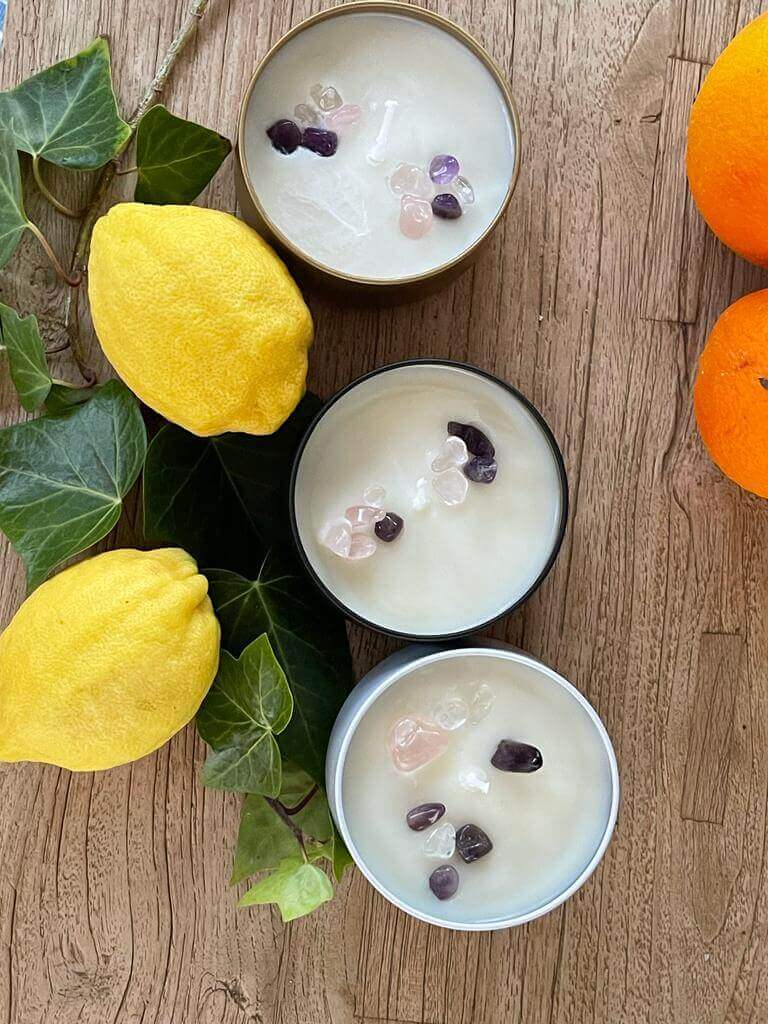 Sojakerzen 100gr. Wachs, handgefertigt und harmonisierend - IRIS AURA SHOP