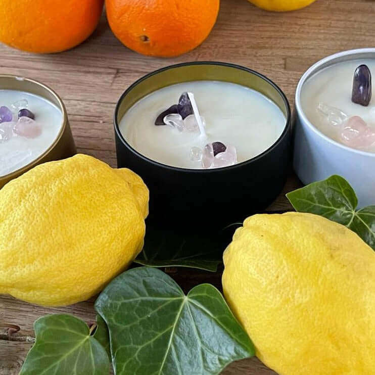 Sojakerzen 100gr. Wachs, handgefertigt und harmonisierend - IRIS AURA SHOP