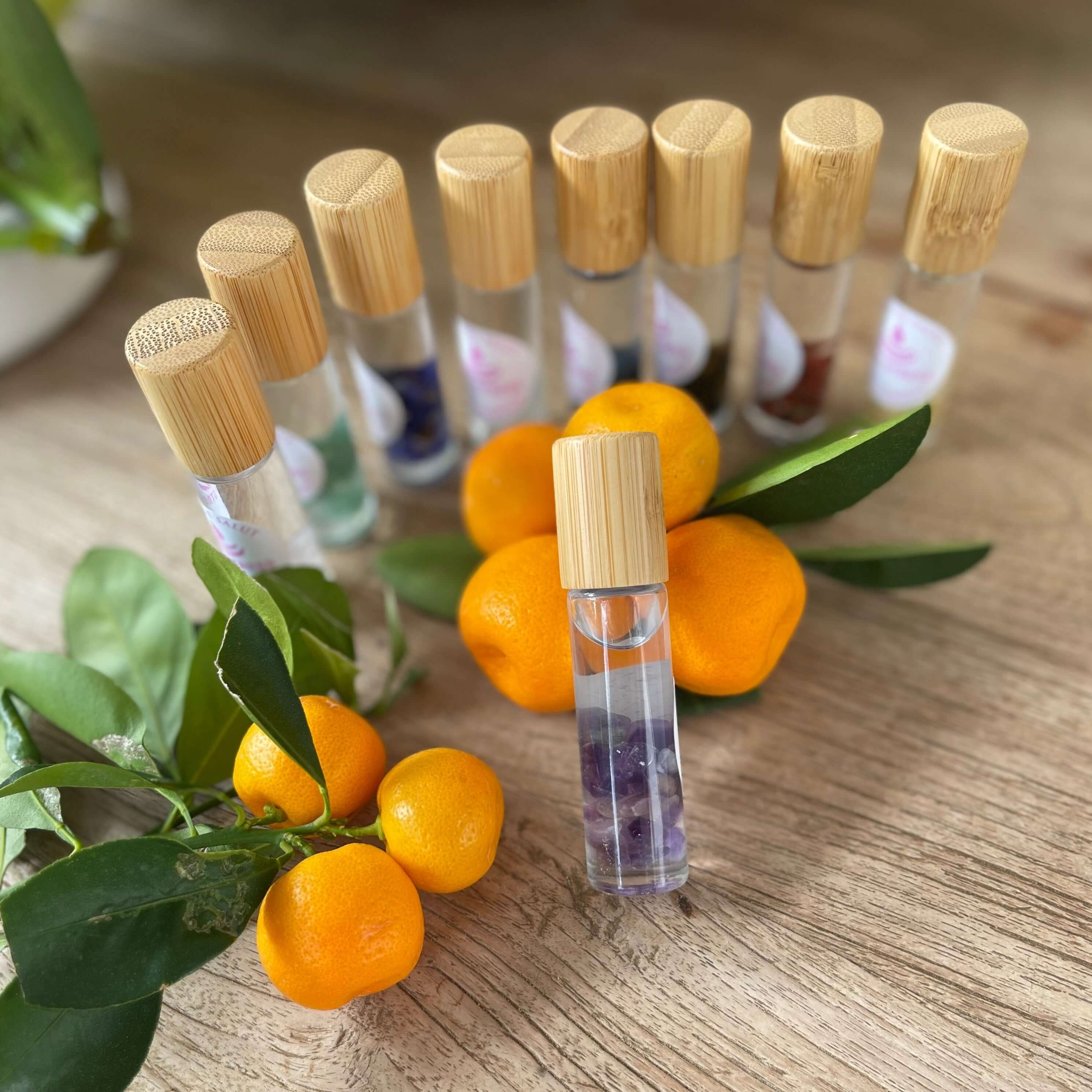 Rosenquarz Glasroller für Anti Stress: Natürliche Entspannung immer griffbereit - IRIS AURA SHOP