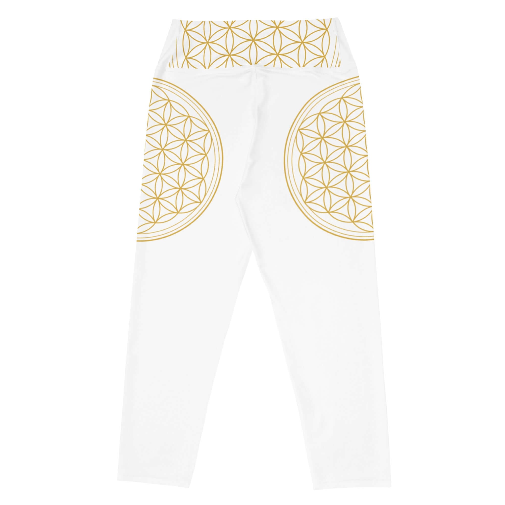 Yoga-Capri-Leggings mit Lebensblume am Bund - IRIS AURA SHOP