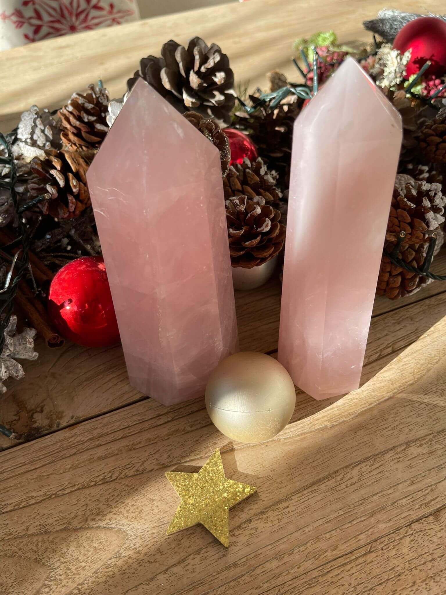 Cuarzo rosa - piedra de amor y armonía - piedras curativas - puntas de cristal