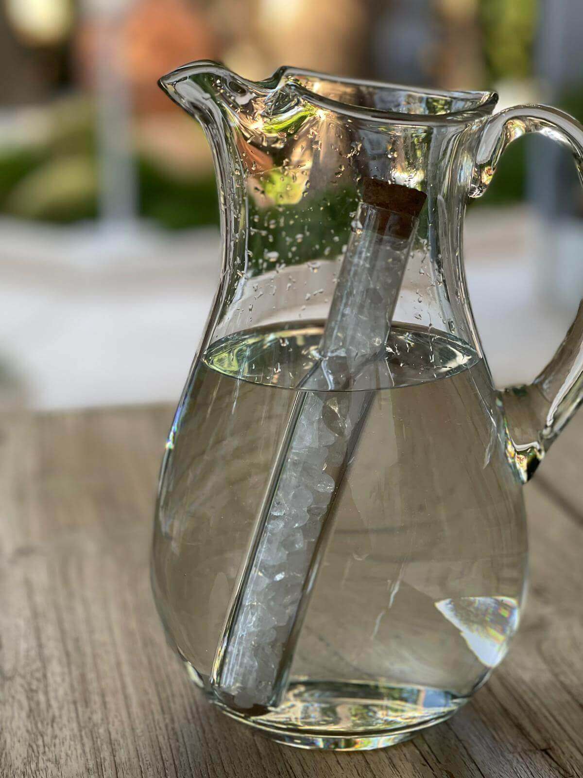 Heilsteine im Glasröhrchen 200 mm für Ihr Wasserglas oder Flasche - für besseres Wasser - IRIS AURA SHOP