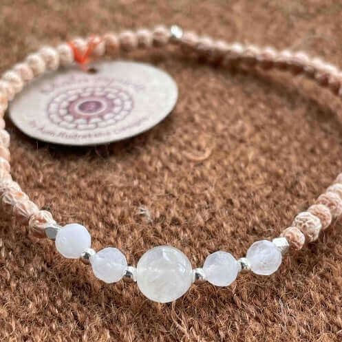 Moonstone Mala Bracelet - A symbol of protection, love and spirituality