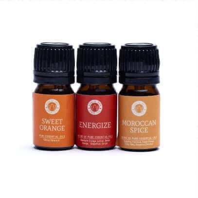 Citrus Blast Aromatherapy Essential Oil Set by Song of India: Refreshment & Vitality for your day!