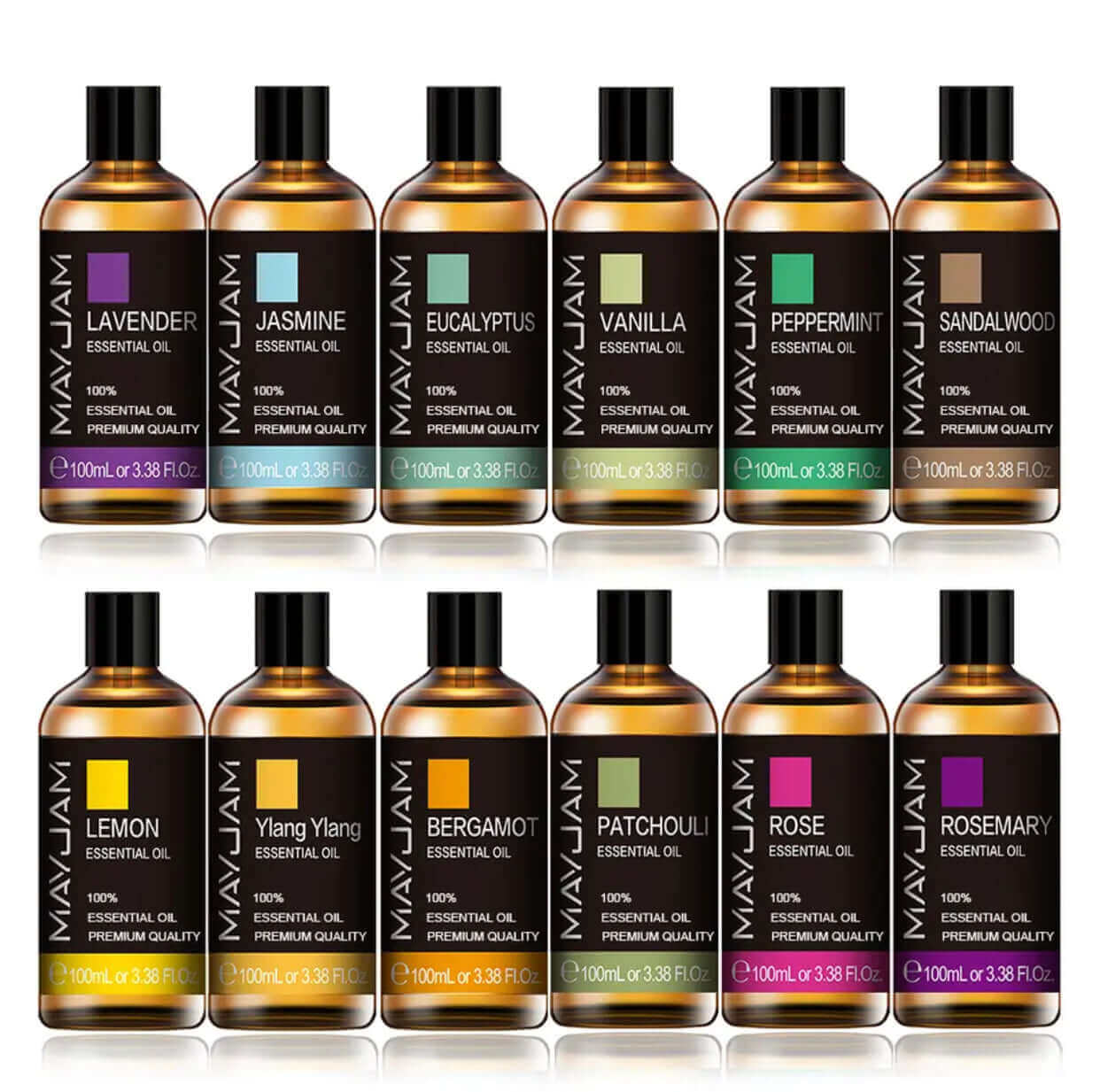 Hochwertige Ätherische Öle 100 ml: Lavendel, Eukalyptus und Mehr - Reine Natur in Jeder Flasche!