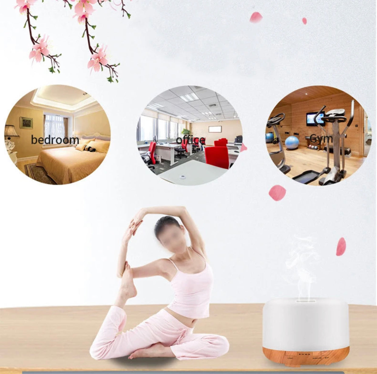 Ultrasonic humidifier with aromatherapy diffuser: freshness and well-being for every room