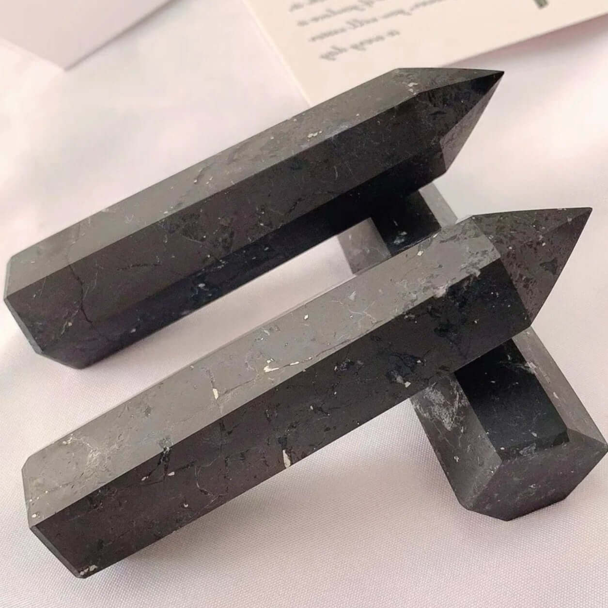 Real Shungite Tower Tips - Source of Energy and Protection