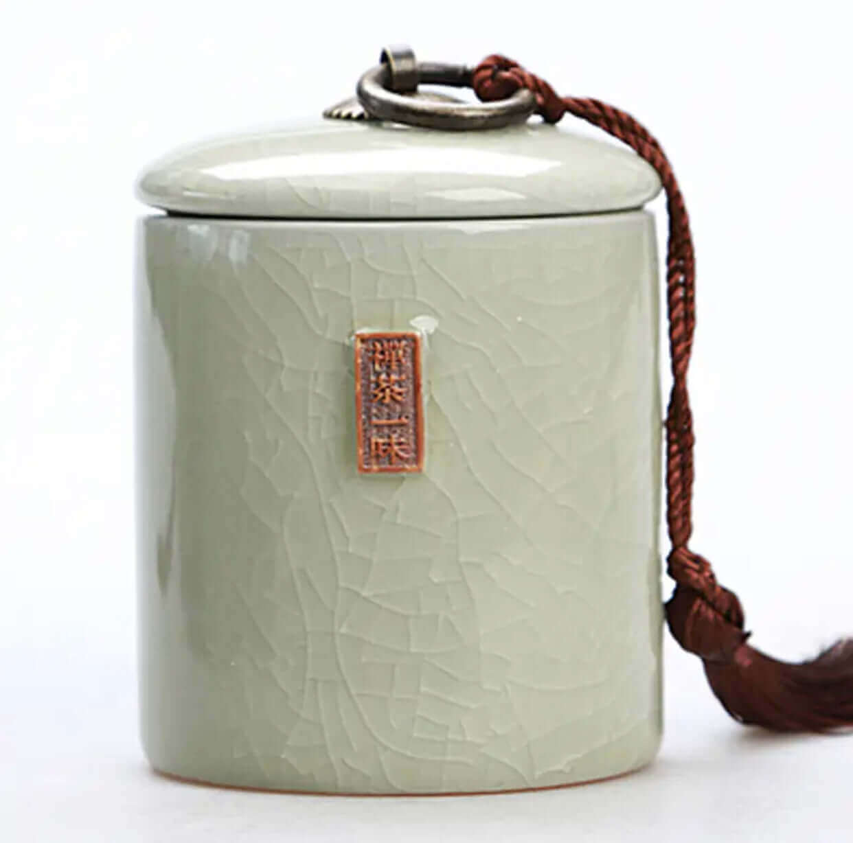 Teedose mit Deckel aus Keramik - Edles Design - IRIS AURA SHOP
